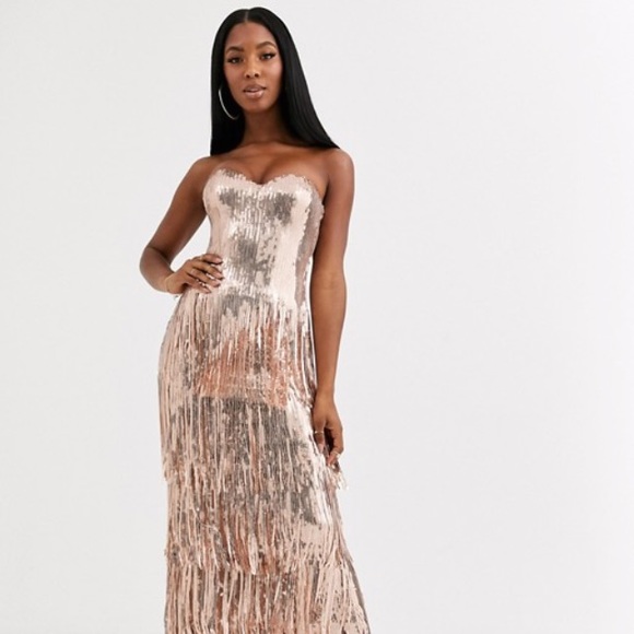 Lady Godiva Dress in Black Glitter | Showpo